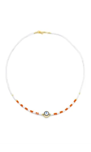 Boncuk Göz Kolye - Beyaz