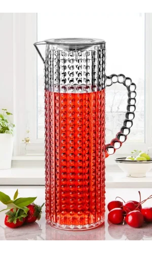 Boncuklu Şeffaf Sürahi 1,5 Lt Royaleks-82939