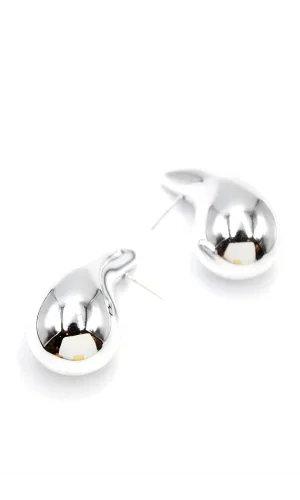 Büyük Boy Damla Küpe - Gümüş