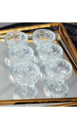 Cam Ayaklı Kase 6lı Kristal Görünüm Royaleks-69812
