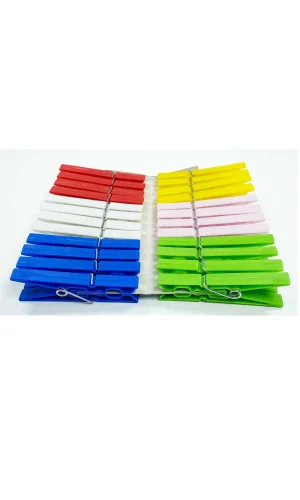 Çamaşır Mandalı Çelik Yaylı 24 Adet