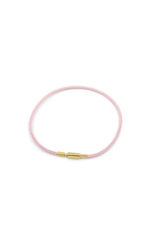 Çelik Hasır İp Bileklik - Pembe