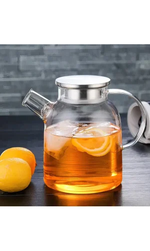 Çelik Kapaklı Borosilikat Cam Demlik 1500ML Royaleks-CM-2003