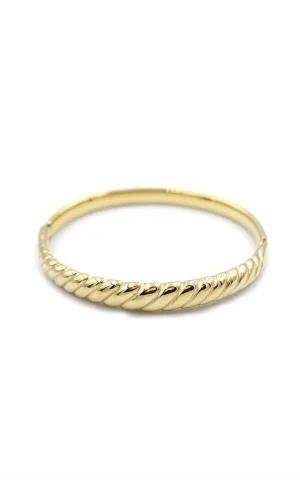 Çelik Kelepçe Bilezik - Altın