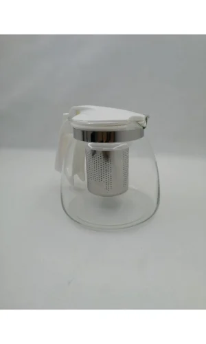 Çelik Süzgeçli Cam Demlik 900 Ml. Royaleks-8882