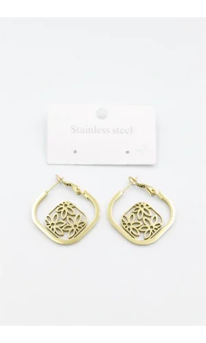 Çiçek Küpe - Altın