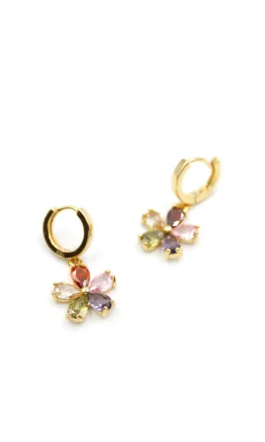 Çiçek Küpe - ÇOK RENKLİ