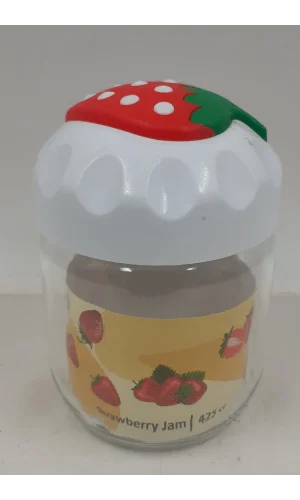 Çilek Desenli Kavanoz 1 Adet 425 Cc Royaleks-CK425