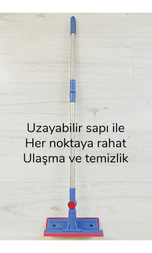 Çok Amaçlı Cam Silme Fırçası - Silikon Uçlu Çekçek - Tüy Toplayıcı Döner Başlıklı
