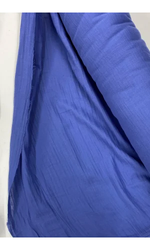 Çok Amaçlı Müslin Pamuklu Bebek Örtü ve Battaniye Kumaşı Müslin Bez İndigo 89