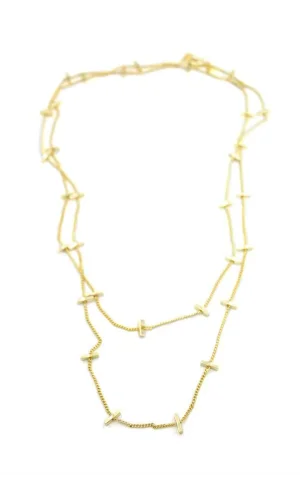 Çubuk Kolye - 90cm - Altın