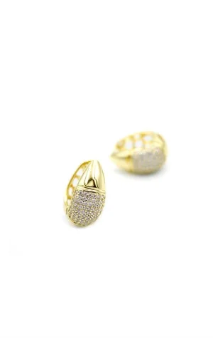 Damla Taşlı Küpe - Altın