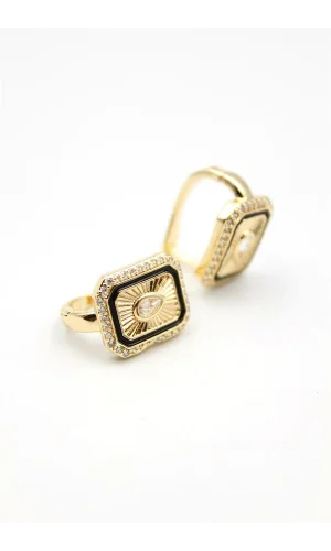 Damla Taşlı Küpe - Beyaz