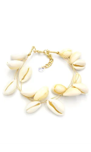 Deniz Kabuğu Bileklik - Beyaz