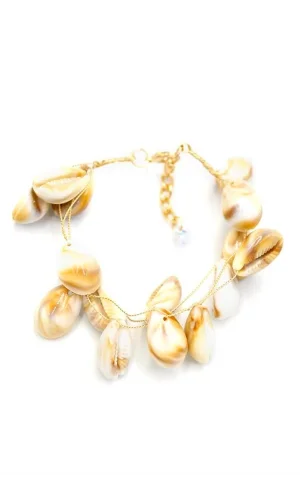 Deniz Kabuğu Bileklik - Kahverengi