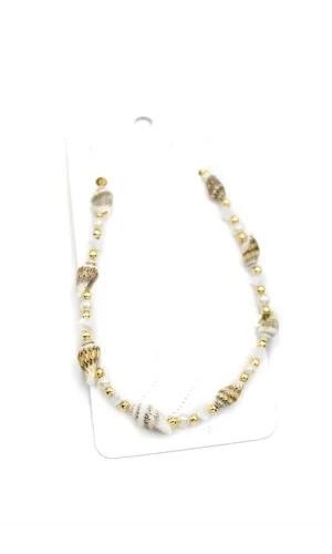 Deniz Kabuğu Halhal - Beyaz