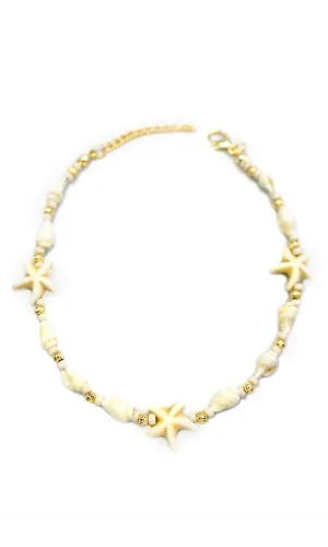 Deniz Kabuğu Halhal - Beyaz