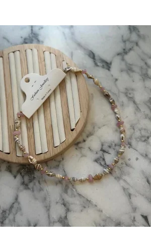 Deniz Kabuğu Kolye - Pembe