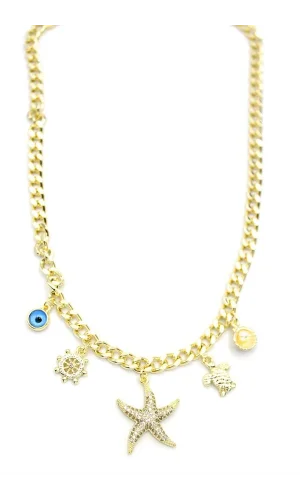 Deniz Yıldızı Kolye - Altın