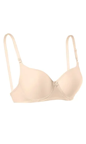 Destekli Slikonlu Düz Sütyen Ten