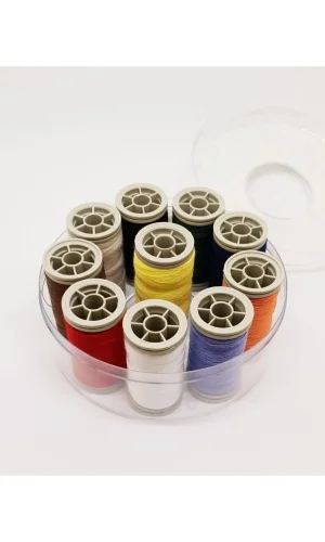 Dikiş Iplik Seti 10lu Yuvarlak Kutulu Royaleks-7663