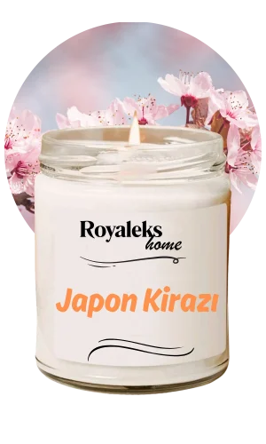 Doğal Özel Seri Kokulu Dekoratif Kavanoz Mum 210 cc - Japon Kirazı Esansı - RYL