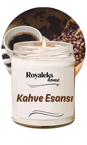 Doğal Özel Seri Kokulu Dekoratif Kavanoz Mum 210 cc - Kahve Kokusu Esansı - RYL