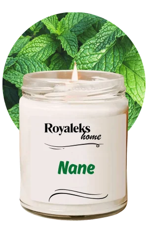 Doğal Özel Seri Kokulu Dekoratif Kavanoz Mum 210 cc - Nane Esansı - RYL