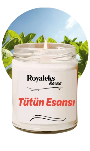 Doğal Özel Seri Kokulu Dekoratif Kavanoz Mum 210 cc - Tütün Esansı - RYL