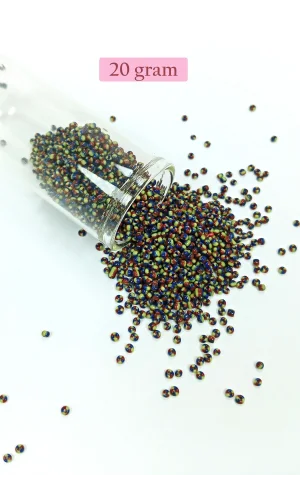 Dökme Cam Kum Boncuk (11/0) 2 mm - 20 Gram -  Üç Renkli - BNC032