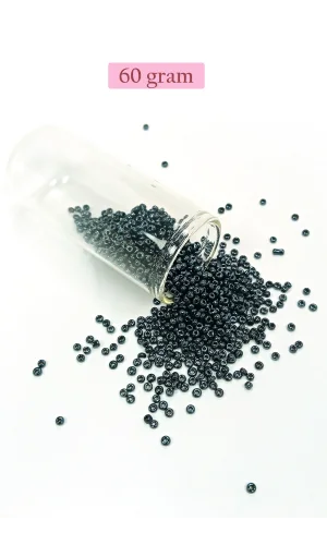 Dökme Cam Kum Boncuk (11/0) 2 mm - 60 Gram -  Koyu Yeşil - BNC054