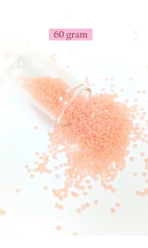 Dökme Cam Kum Boncuk (11/0) 2 mm - 60 Gram -  Pudra - BNC060