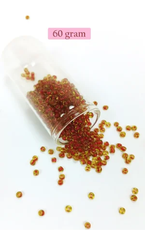 Dökme Cam Kum Boncuk (8/0) 3 mm - 60 Gram - Şeffaf Açık Kahve - BNC189