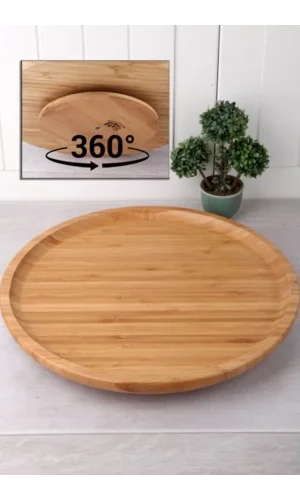 Dönerli Bambu Sunum Tabağı 30 Cm Royaleks-DS3030