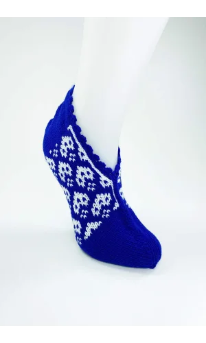 El Örgüsü Kışlık Şık Kadın Yün Patik D7