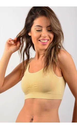 Elite Life Sünger Destekli Kadın Ten Büstiyer 772