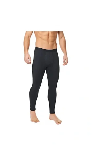 Erkek İçi Pamuklu Termal Pijama Tayt İçlik Siyah