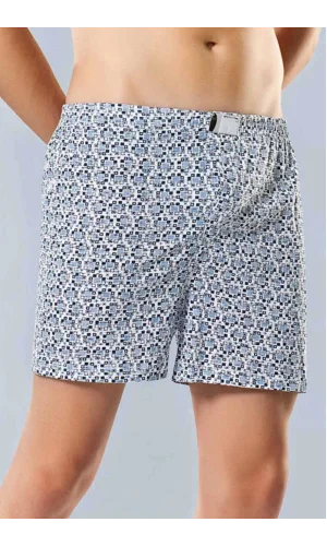 Erkek Penye Empirme Boxer Desenli Büyük Beden - 1277A