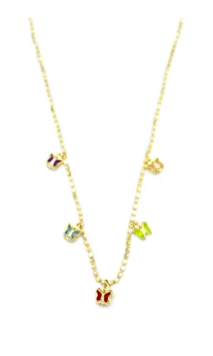 Ezme Zincir Charm Kolye - Altın