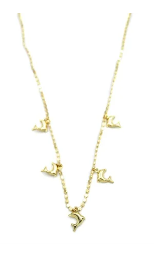 Ezme Zincir Charm Kolye - Altın