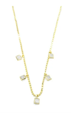 Ezme Zincir Charm Kolye - Altın