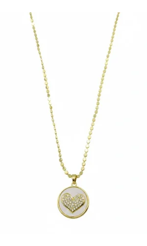 Ezme Zincir Kalp Kolye - Altın