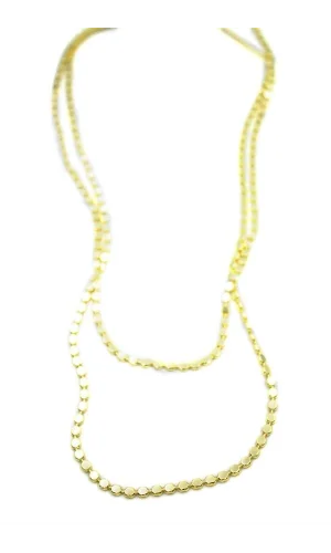 Ezme Zincir Kolye - 90cm - Altın