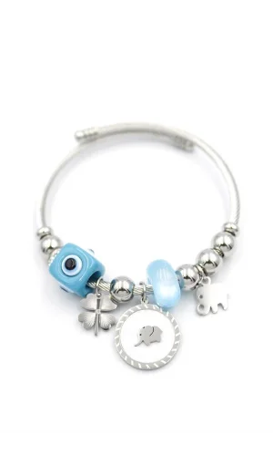 Fil Charm Bilezik - Gümüş