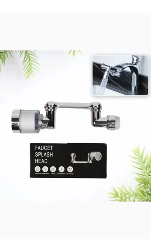 Filtreli Mutfak Banyo Musluk Başlığı 180 Derece Dönebilen Fonksiyonel Evrensel Büyük Boy