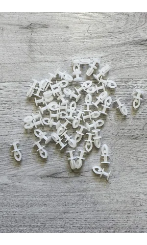 Geçmeli Sistem 75 adet Tül ve Perde Düğmesi Sağlam Korniş Halkası