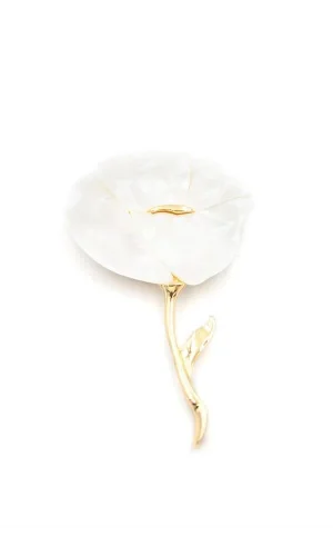 Gelincik Broş - Beyaz