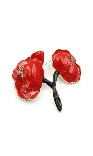 Gelincik Broş - Kırmızı