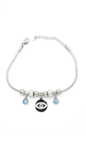 Göz Charm Bileklik - Gümüş