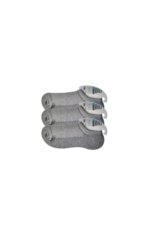 Gri Erkek Görünmez Çorap 3 çift